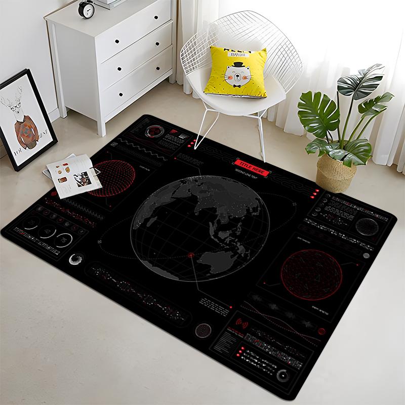 Racing Dashboard Cool Pattern Decorative Square Rug Modern House Living Room Floor Matte Bedroom Carpet Art Poster Mat Fans Gift