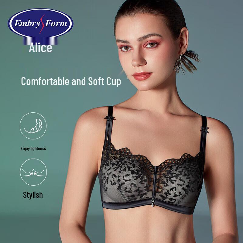 Embry Form Wireless Lace Half Cup Push-up Bra 34C