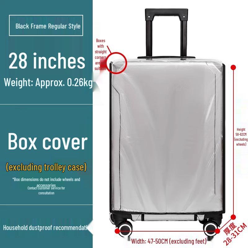 Clear Waterproof Suitcase Cover, Scratch & Wear Resistant for 20-30 Inch Luggage