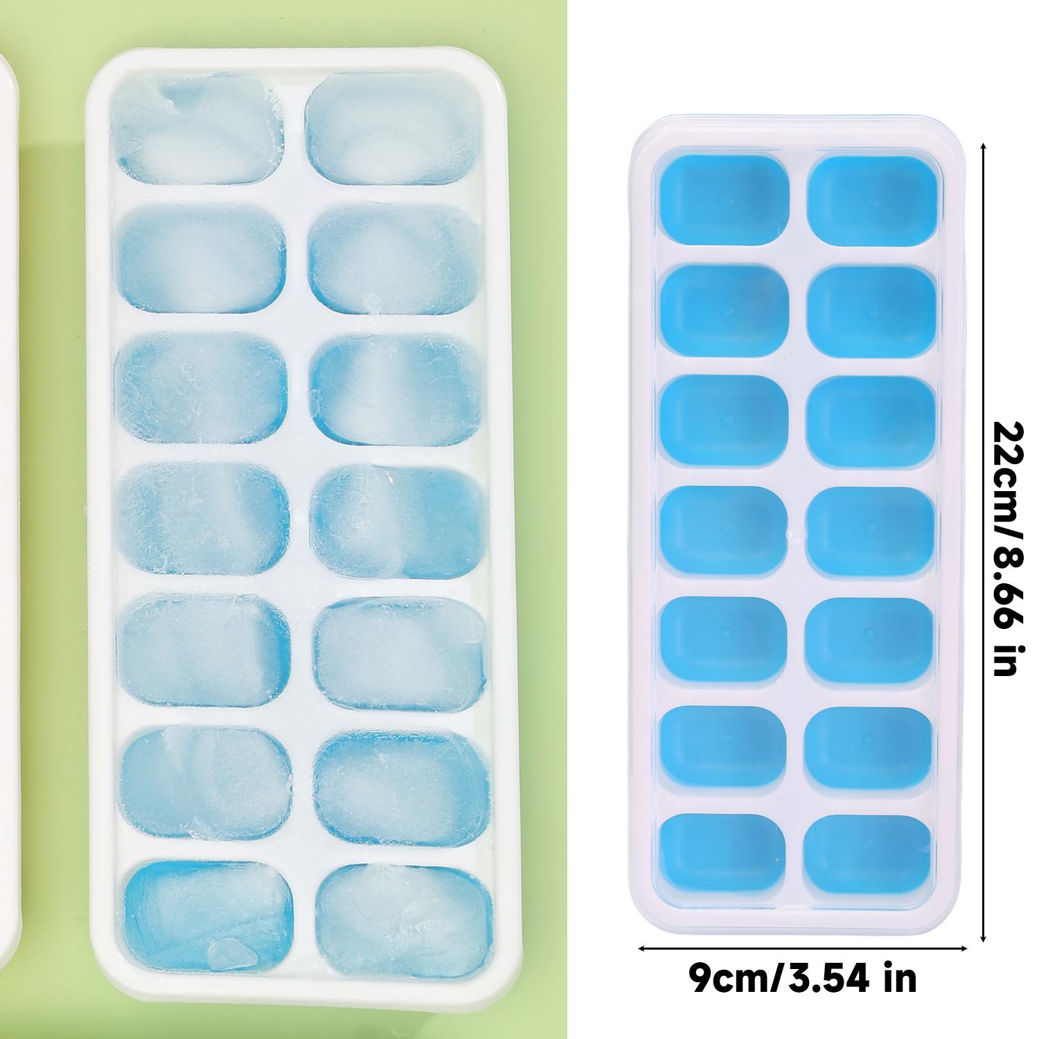 

14Grid Silicone Ice Mold with Lid DIY Ice Trays Popsicle Ice Cream Mould for Cocktail Yogurt Juice Freezer Kitchen Bar Tools 1PC синій