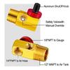 Practical Air Tank Repair Kit Safety Valve 1/2\" MNPT 1/4\" FNPT 1/8\" FNPT Air Tank Hose Assembly Air Tank Valve