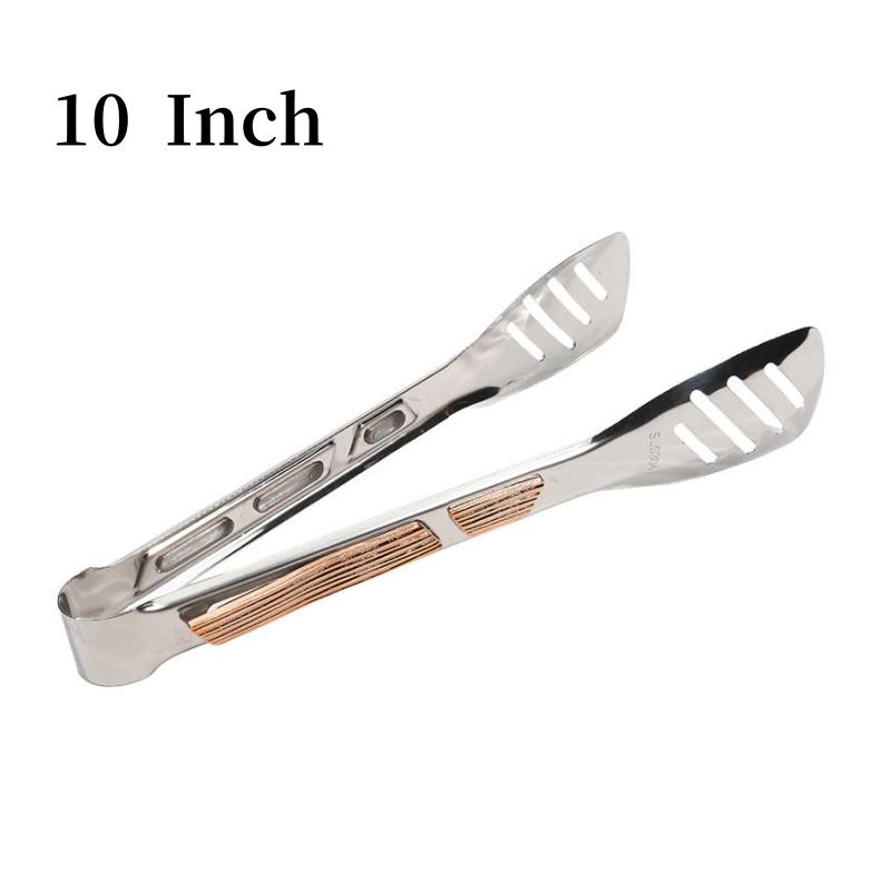Stainless Steel Food Tongs Non Slip Meat Salad Clip Barbecue Grill Buffet Cooking Kitchen Tool Accessory