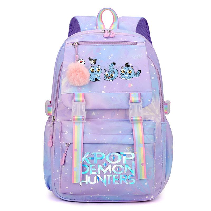 Printed student schoolbag cross-border college wind sweet small fresh rainbow backpack