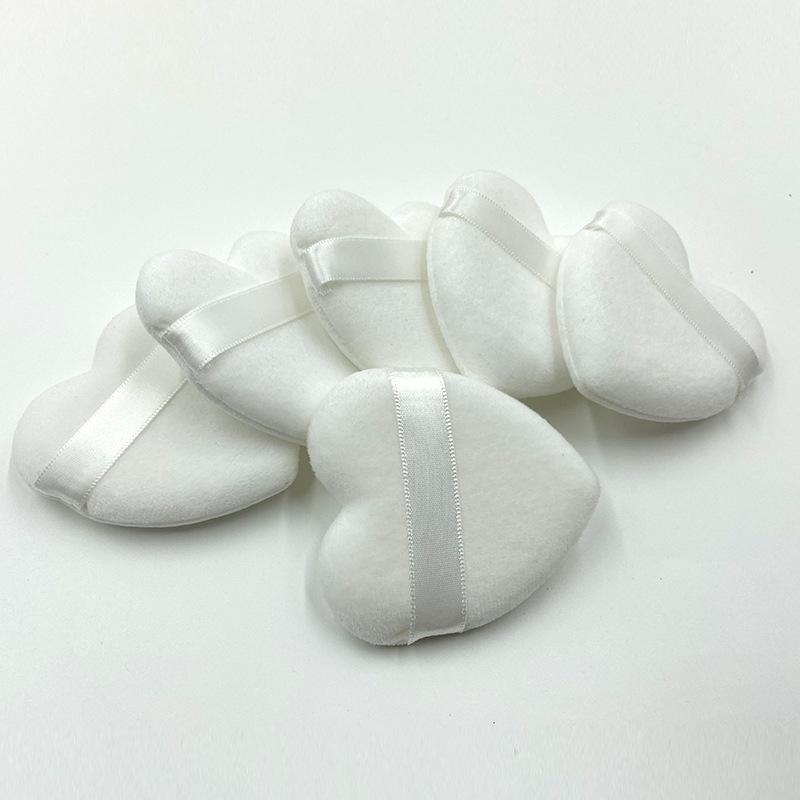 3pcs Soft Velvet Makeup Sponge Heart Shape Powder Puff Face Mini Makeup Foundation Eyesshadow Cosmetic Puffs Makeup Puff Tools