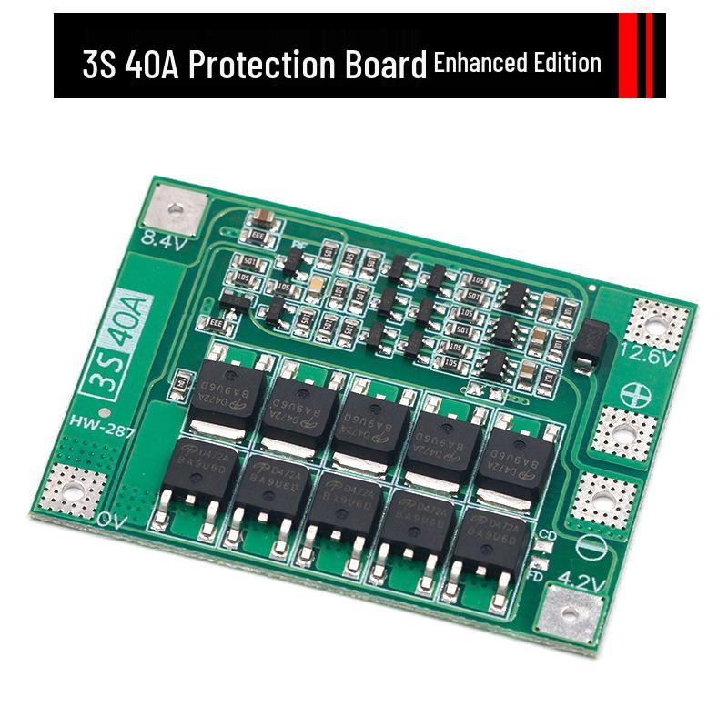 40A/60A Balanced Enhanced Lithium-Ion Battery Charger Protection Board for 3/4 Series, Electric Drill Compatible