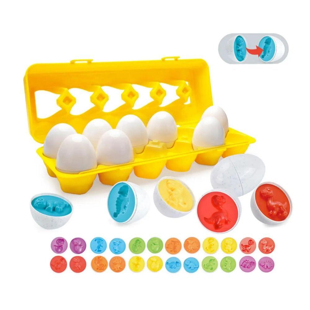Plastic Matching Egg Play Set Cute Matching Smart Eggs Toy  Nursery Supplies