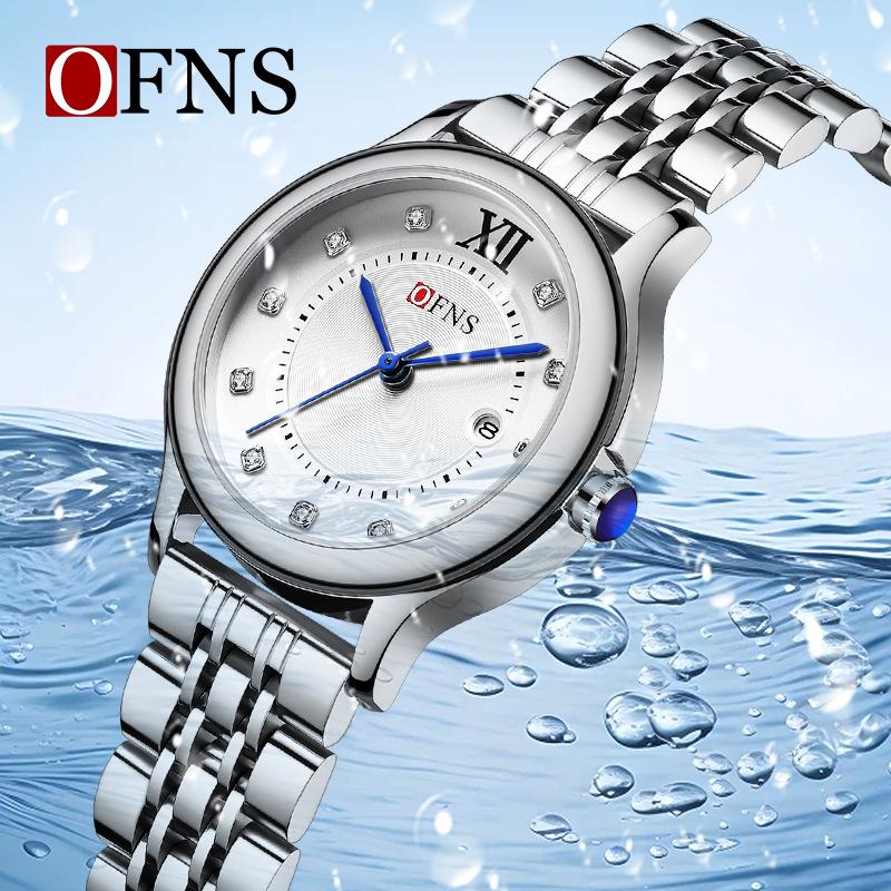 Fashion Ofns Top Brand Women's Quartz Watch Trend Simple Exquisite Leisure With Calendar Waterproof Leather Watches