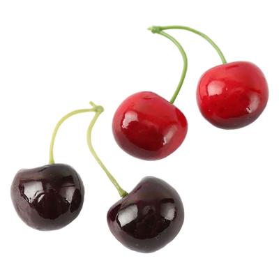 10 Pair False Cherries Artificial Cherry Decorations Simulations Cherries Fruit False Fruit Model Kitchen Photo Props