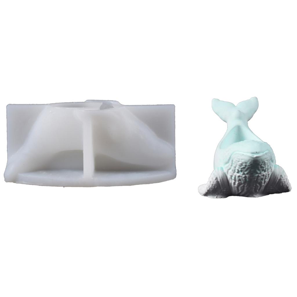 Flexible Candle Cup Molds Crafting Moulds Whale Shape Easy Demolding Moulds Candle Holder Molds Candle Stand Molds