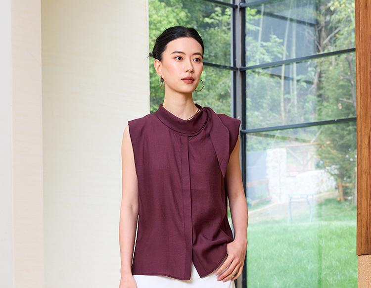 Design Sense Temperament Sleeveless Shirt for Women's Summer Commuting