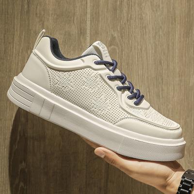Herren Sommer atmungsaktive rutschfeste Sport Freizeit Board Schuhe Herren Jugendliche Sommer trendige flache Sohle Mode Sport weiße Schuhe