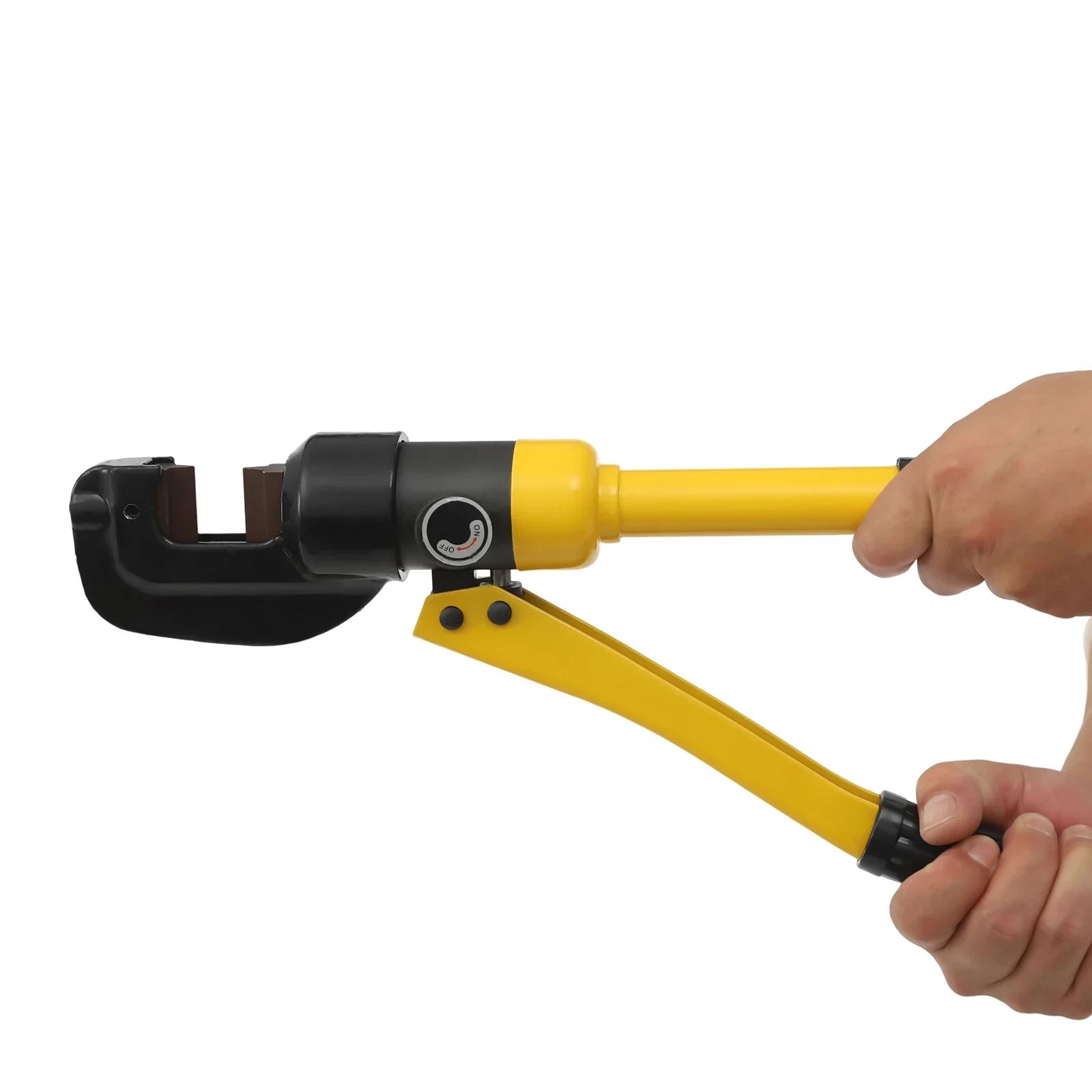 

8-ton Hydraulic Rebar Cutter Bolt Chain Cutting Tool, Bolt Cutter 4mm to 16mm, Suitable for Cutting Padlocks and Heavy Chains жёлтый