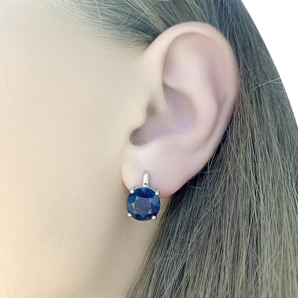 Серебряные серьги с натуральным сапфиром 6.925ct (2057659)
