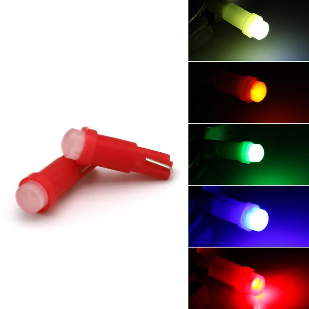 2/10/20 PCS T5 LED Light W1.2W W3W Dashboard Gauge Instrument Lamp Car Interior Light Auto Side Wedge Bulb 4014 LED Super Bright