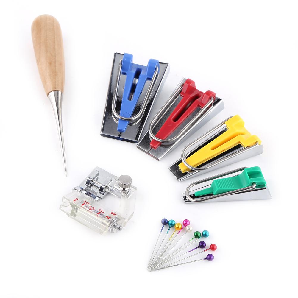 Fabric Binding Sew Multifunction Sewing Bias Tape Maker Set DIY Patchwork Craft Making Tool
