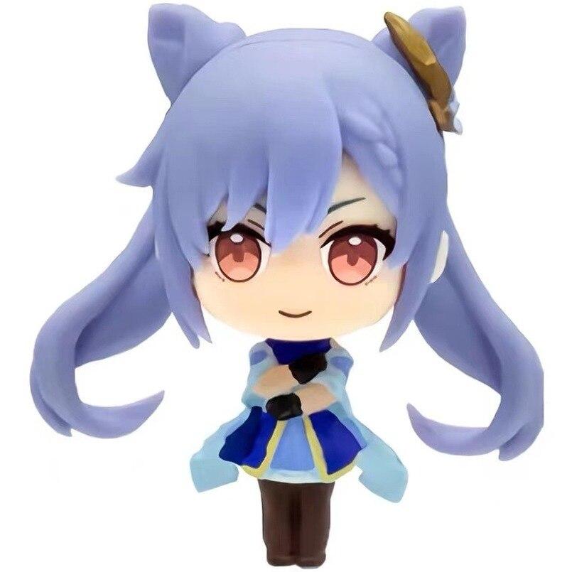 6pcs /Set Genshin Impact Account Action Figure Anime Game Genshin Impact Keqing Amber Klee Mona Figma Figurine Model Toys