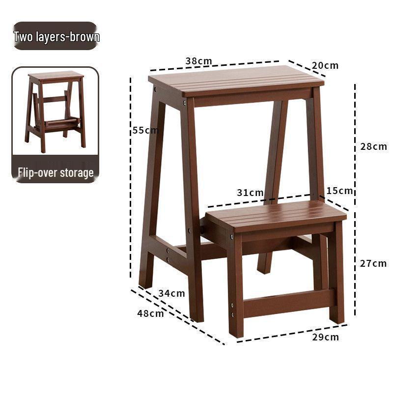 Folding Solid Wood Ladder Chair for Home and Elderly Use