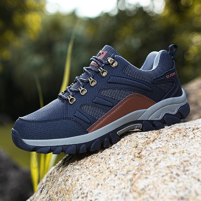 

Men s Outdoor Hiking Shoes Non-Slip Trekking Sneakers Durable Comfortable Walking Shoes Women 42 синій