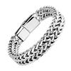 Hip Hop Stainless Steel Reversible Men's Cuban Bracelet - Simple, Bold, Punk Style
