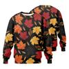 Men's Casual Long Sleeve Loose Fit Round Neck Printed T-Shirt