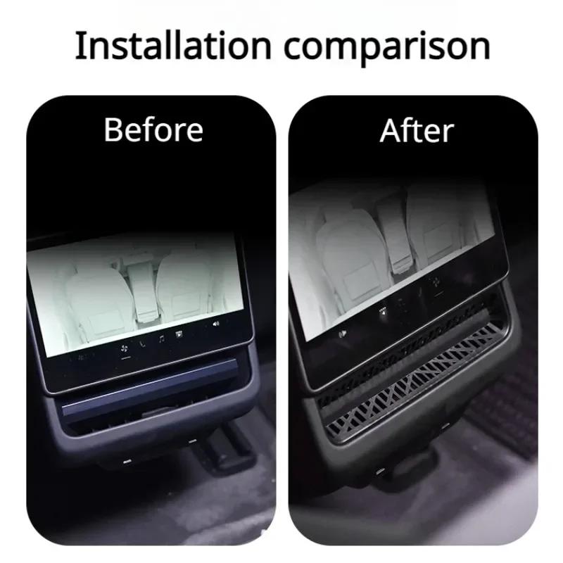 For Tesla Model 3 Highland 2025 2025 Rear Air Outlet Cover Rear Air Vent Protective Cover Anti Blocking Car Interior Accessories