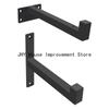 2 pièces Noir Mural Couche Unique Planche Support Support Support Métal Fer Forgé Partition Bois Étagère Meuble Supports