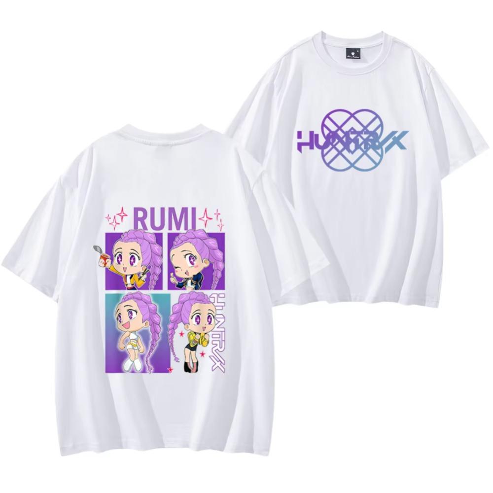 Rumi Kpop Demon Hunters Unisex Cotton T-shirt Shirt Rumi Shirt Demon Hunters Tees Men Women Short Sleeve Streetwear Hip Hop Tops