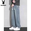 PLAYBOY Men's Loose Fit Straight-Leg Fleece Lined Jeans
