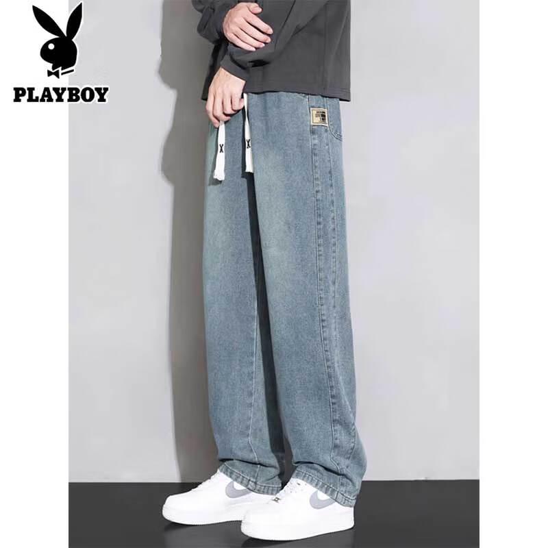 PLAYBOY Men's Loose Fit Straight-Leg Fleece Lined Jeans