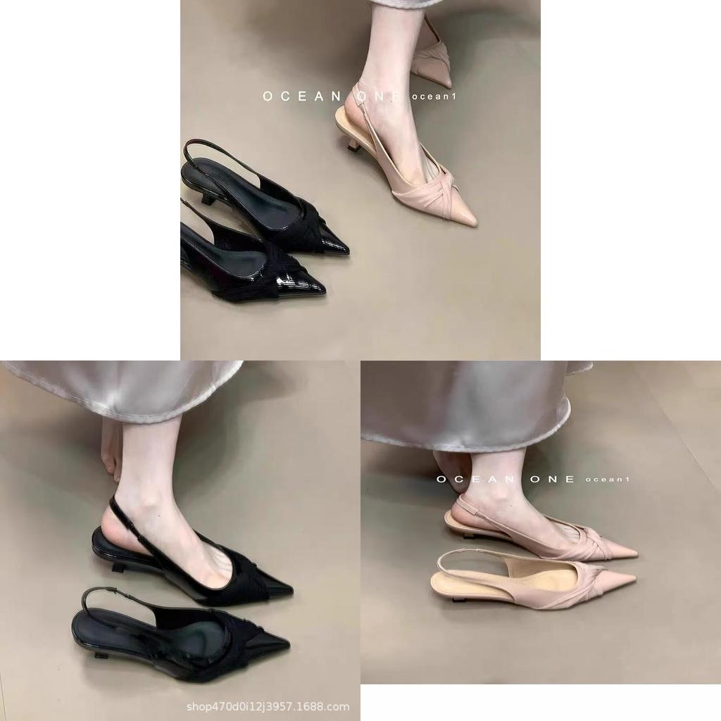 French Chic Summer Womens Pointed Toe High Heel Shoes With Slim Heels For Formal Events