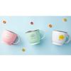 Edison Children's Friends Non-slip Stainless Steel One-Hand Cup 2-piece Set, Mint (dinosaur), White (duck), 1 Set