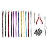 Hair Tinsel Kit with Tools 12pcs Glitter Colorful Hair Tinsel Extensions Sparkling Hairstyle