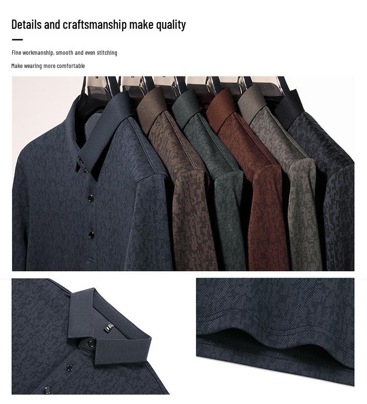 Men's Fashion Versatile Long Sleeve Polo Shirt - Spring & Autumn Style