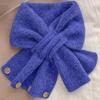 Neck Guard Shawl Solid Color Cross Scarf Knitted Neckerchief Wrap Neck Warmer Women