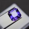 5.90 Ct Natural Purple Tanzanite Perfect Square Cut CERTIFIED Loose Gemstone