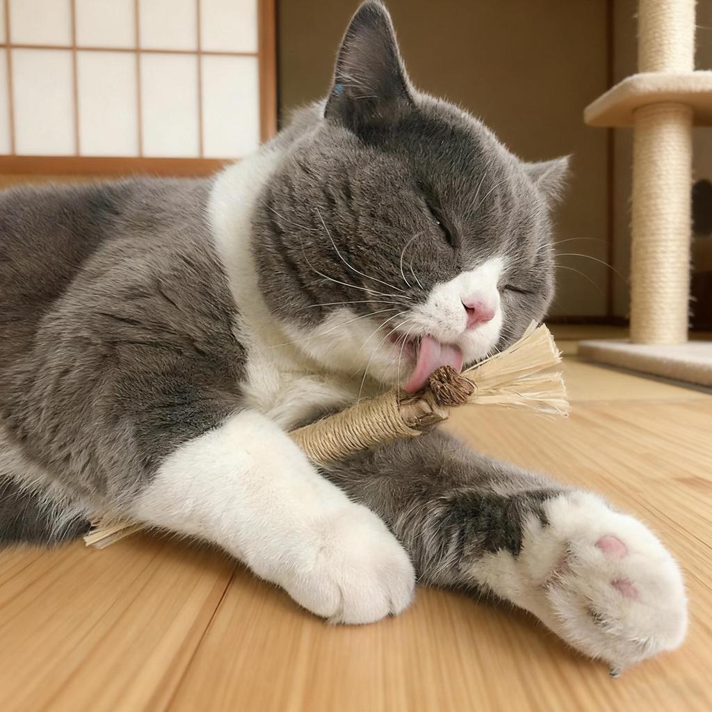 5pc Cat Toy Cleaning Teeth Silvervine Chew Stick Pet Snacks Sticks Natural Stuff with Catnip for Kitten Catnip Teasing Chew Toys