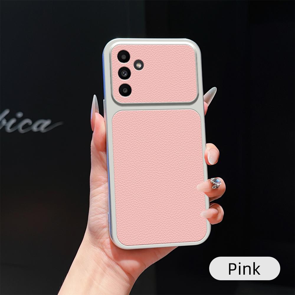 Phone Case For Samsung Galaxy A15 A25 A55 A35 A05 A05S A34 A14 A24 A54 4G 5G Candy PU Lambskin Camera Protection Soft Back Cover
