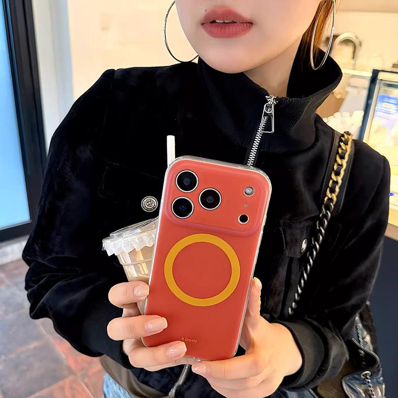 Ins Fashion Colorful For MagSafe Phone Case For iPhone 17 Pro Max 16 15 14 13 Magnetic Wireless Charge Back Cover