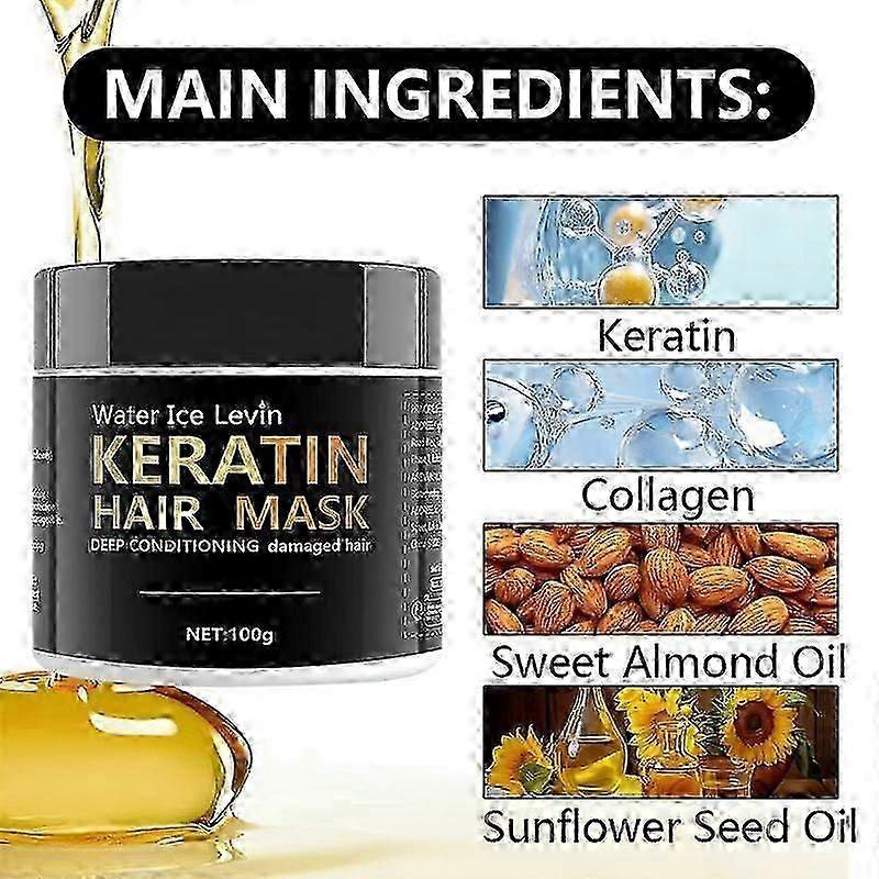 Keratin Hair Mask - Deep Conditioner for Dry Damaged Hair - Hydrates, Split Ends Repairs, Nourishes - Keratin Hair Treatment - Deep Conditioning Hair