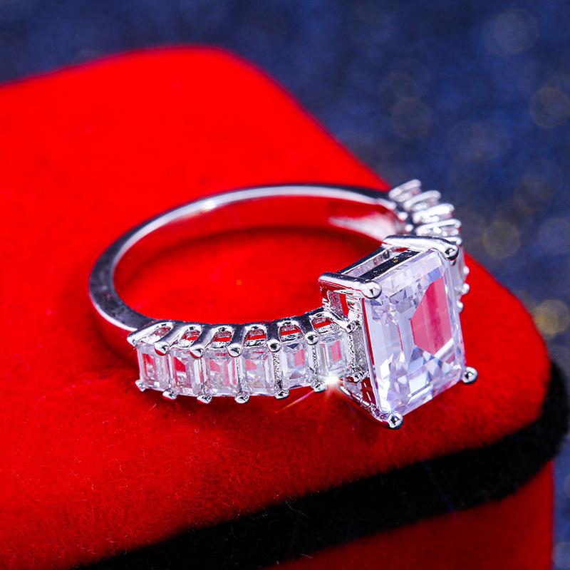 Accessories, Square Zircon Rings, Fashion Women'S Band Hand Accessories