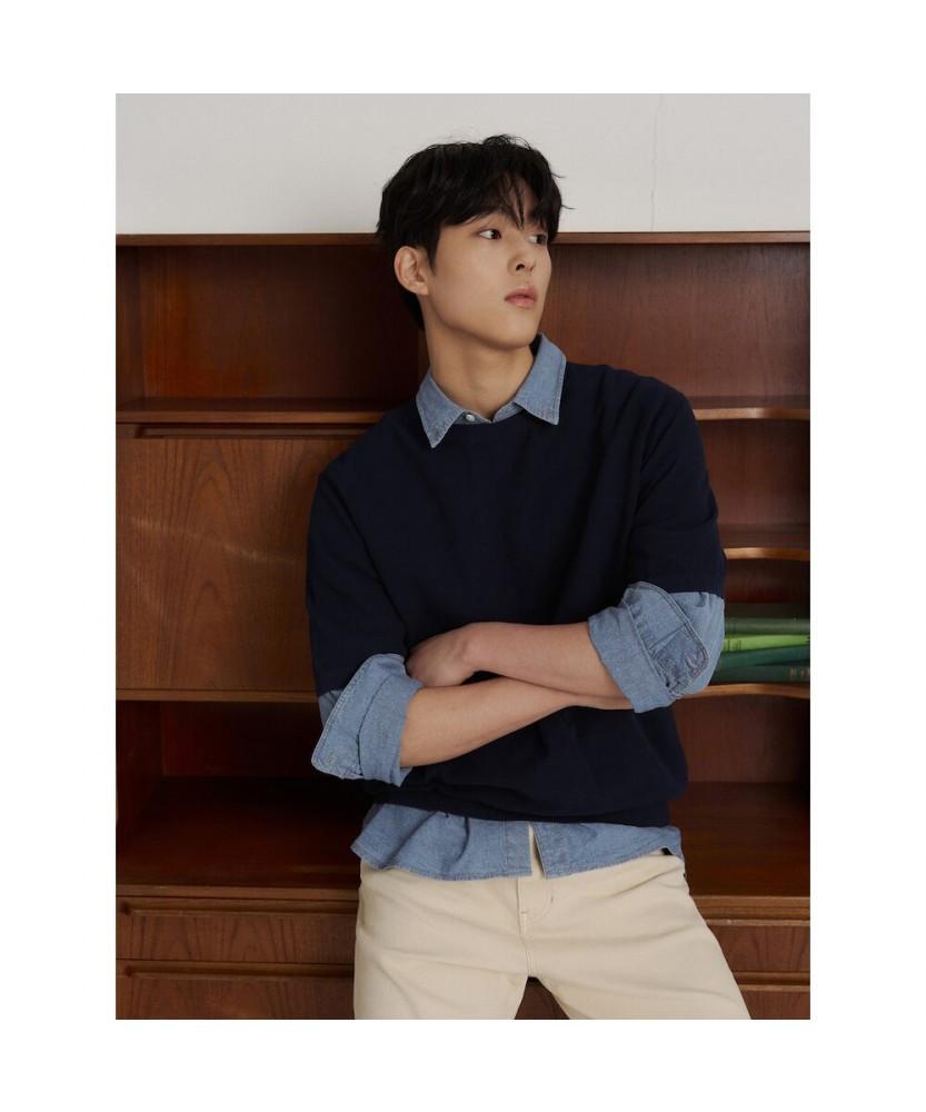 Binpolmen Cotton Round Knit Navy