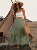 2024 Spring & Autumn Women's Patchwork Long Dress Midi Skirt