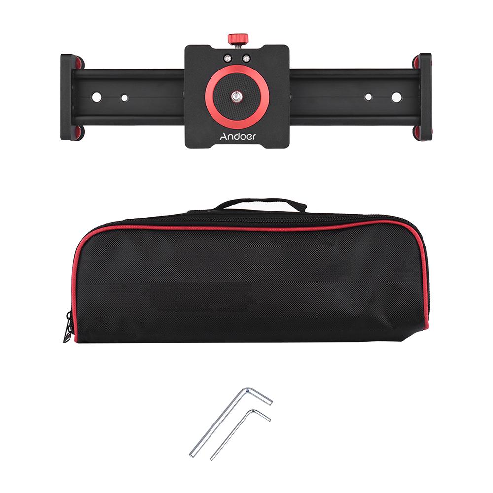 

Andoer 40см 16 дюймов Алюминиевый сплав Камера Трек Слайдер Видео Стабилизатор Рельс для DSLR камеры Видеокамеры DV Фильм 30cm