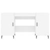 White Desk 140x50x75 cm Particleboard