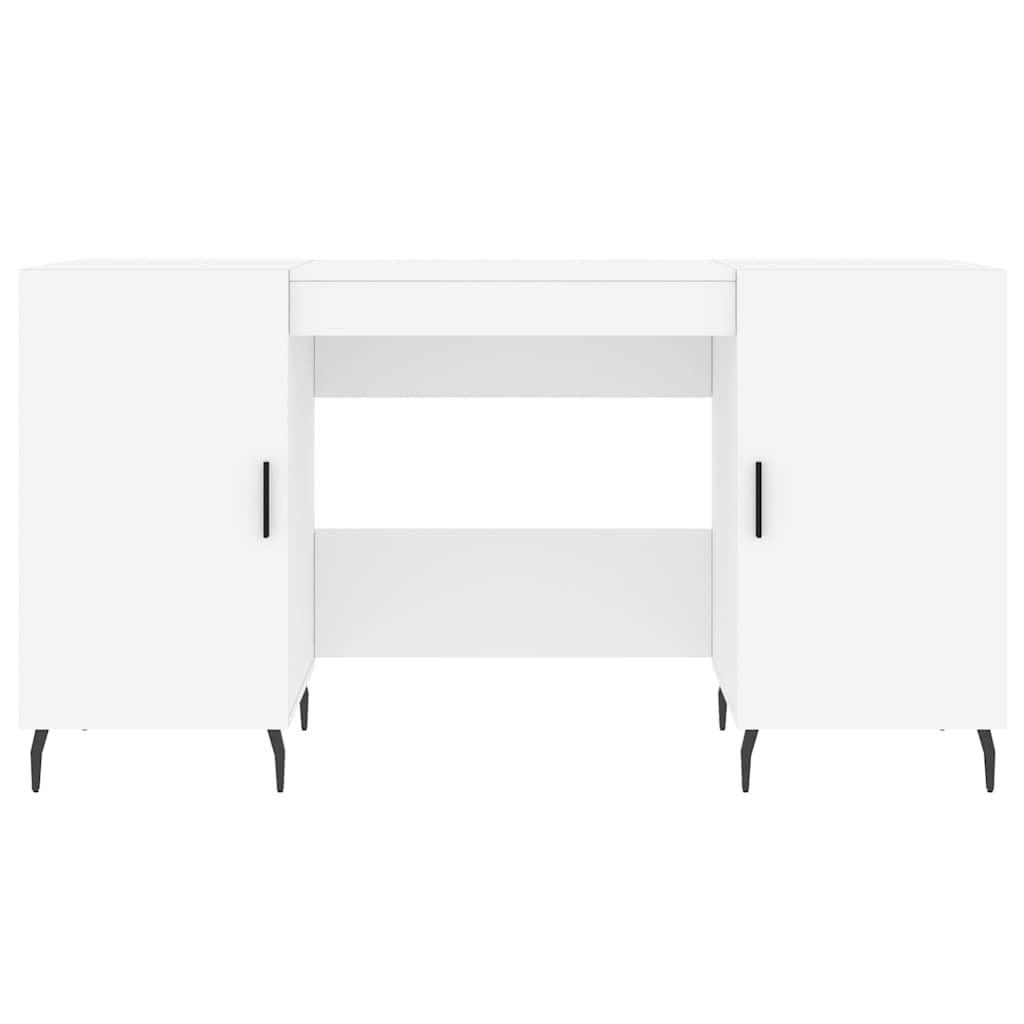 White Desk 140x50x75 cm Particleboard