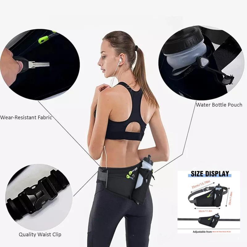 Waterproof Outdoor Sports Waist Bag with Multifunctional Fitness Water Bottle and Mobile Phone Holder
