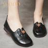 Women's Shoes Summer Soft - Soled Round - Headed Cowhide