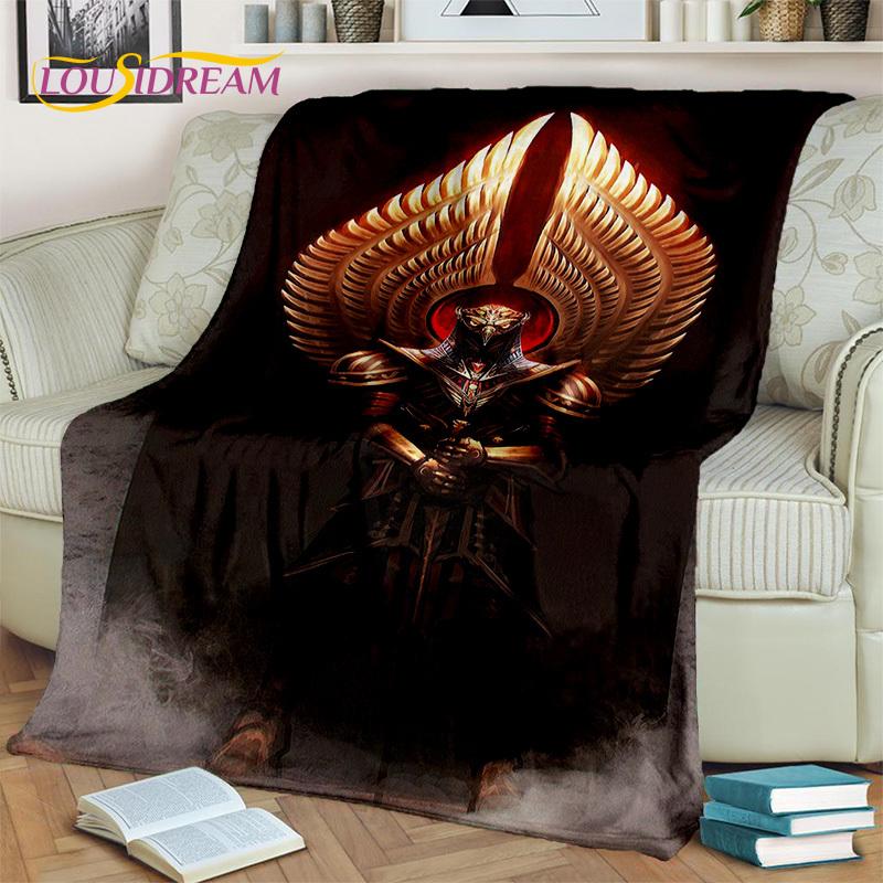 Decke mit ägyptischen Mythologie-Pharao-Hieroglyphen, weiche Überwurfdecke für Zuhause, Schlafzimmer, Bett, Sofa, Picknick, Reisen, Büro, Decke