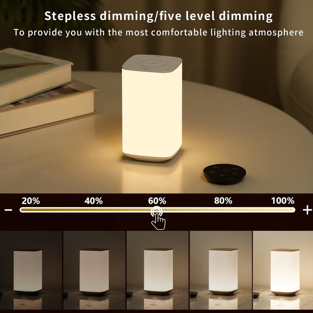 Remote Touch Small Night Light RGB Ambient Light Timed Bedside Lamp Infinite Dimming USB Charging Suitable Bedroom Living Room