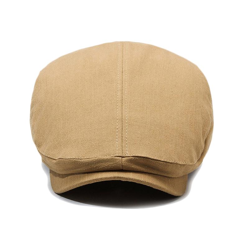 Britský styl Newsboy Cap Pánské Jednobarevné Peaked Cap Forward Cap Outdoor Baret Plochá Cap Driver Ivy Hat Gatsby Painters Klobouky